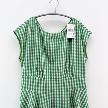 【美品】kate spade new york ワンピース グリーン Mサイズ【新品タグ付】