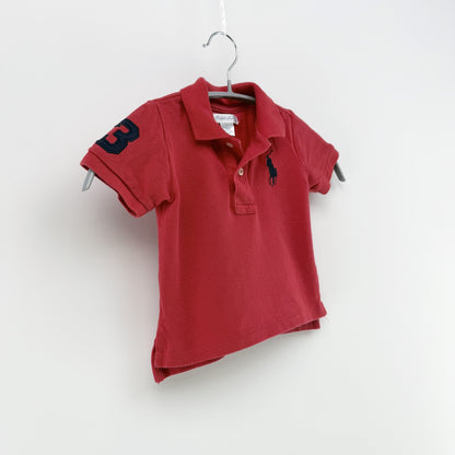 【美品】POLO RALPH LAUREN 半袖ポロシャツ レッド 12Mサイズ【クリーニング発送】