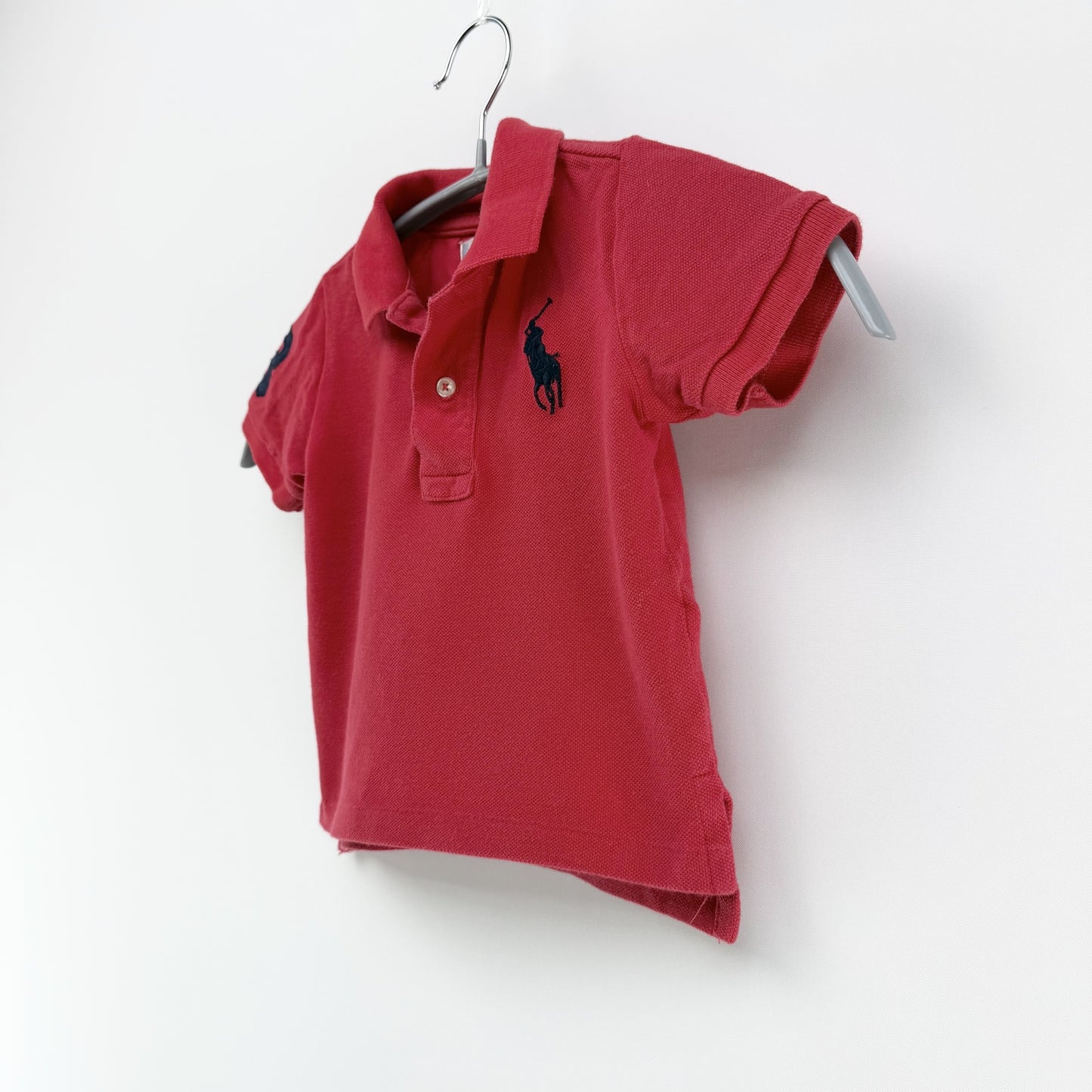 【美品】POLO RALPH LAUREN 半袖ポロシャツ レッド 12Mサイズ【クリーニング発送】