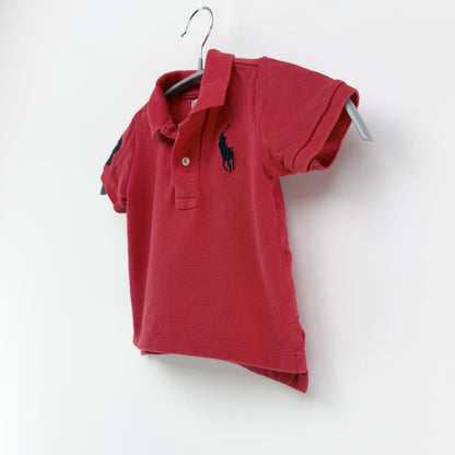 【美品】POLO RALPH LAUREN 半袖ポロシャツ レッド 12Mサイズ【クリーニング発送】