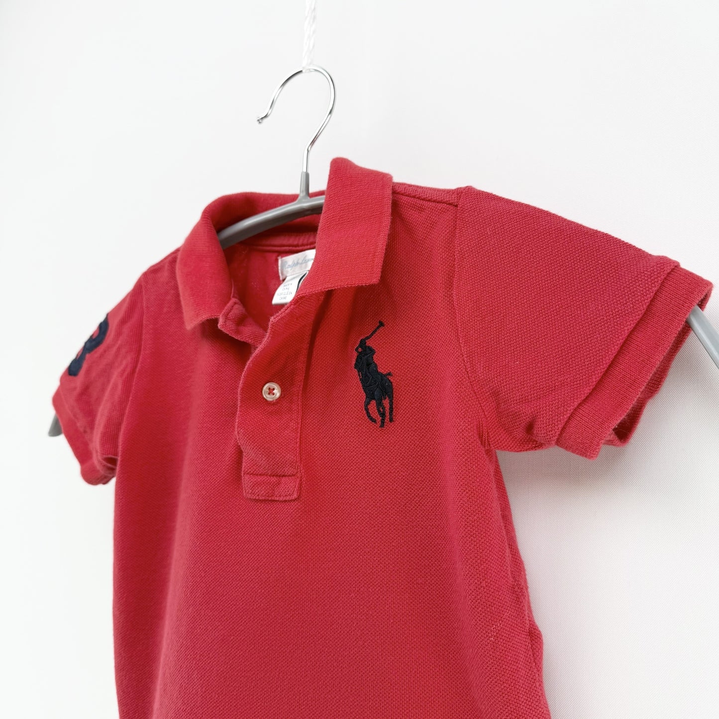 【美品】POLO RALPH LAUREN 半袖ポロシャツ レッド 12Mサイズ【クリーニング発送】