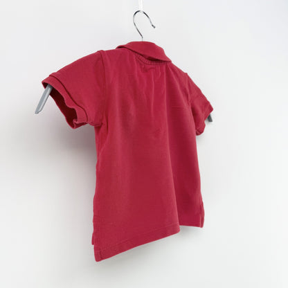 【美品】POLO RALPH LAUREN 半袖ポロシャツ レッド 12Mサイズ【クリーニング発送】