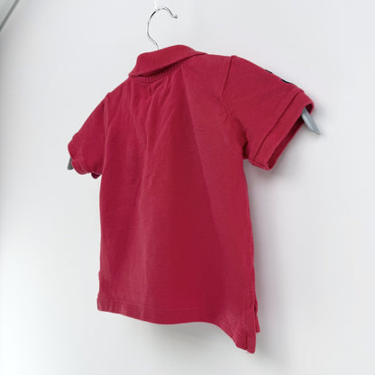 【美品】POLO RALPH LAUREN 半袖ポロシャツ レッド 12Mサイズ【クリーニング発送】