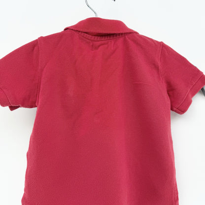 【美品】POLO RALPH LAUREN 半袖ポロシャツ レッド 12Mサイズ【クリーニング発送】