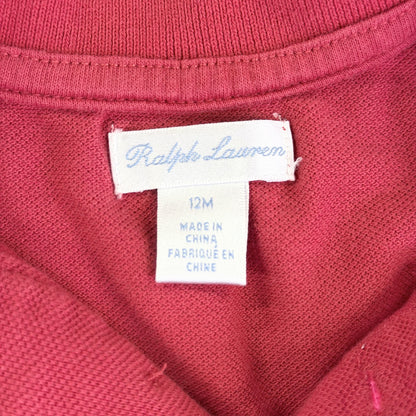【美品】POLO RALPH LAUREN 半袖ポロシャツ レッド 12Mサイズ【クリーニング発送】