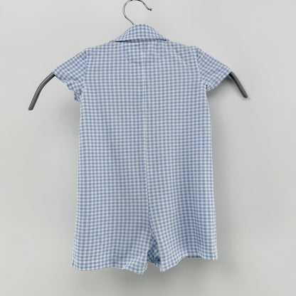 【美品】POLO RALPH LAUREN ロンパース ブルー 9Mサイズ【クリーニング後発送】
