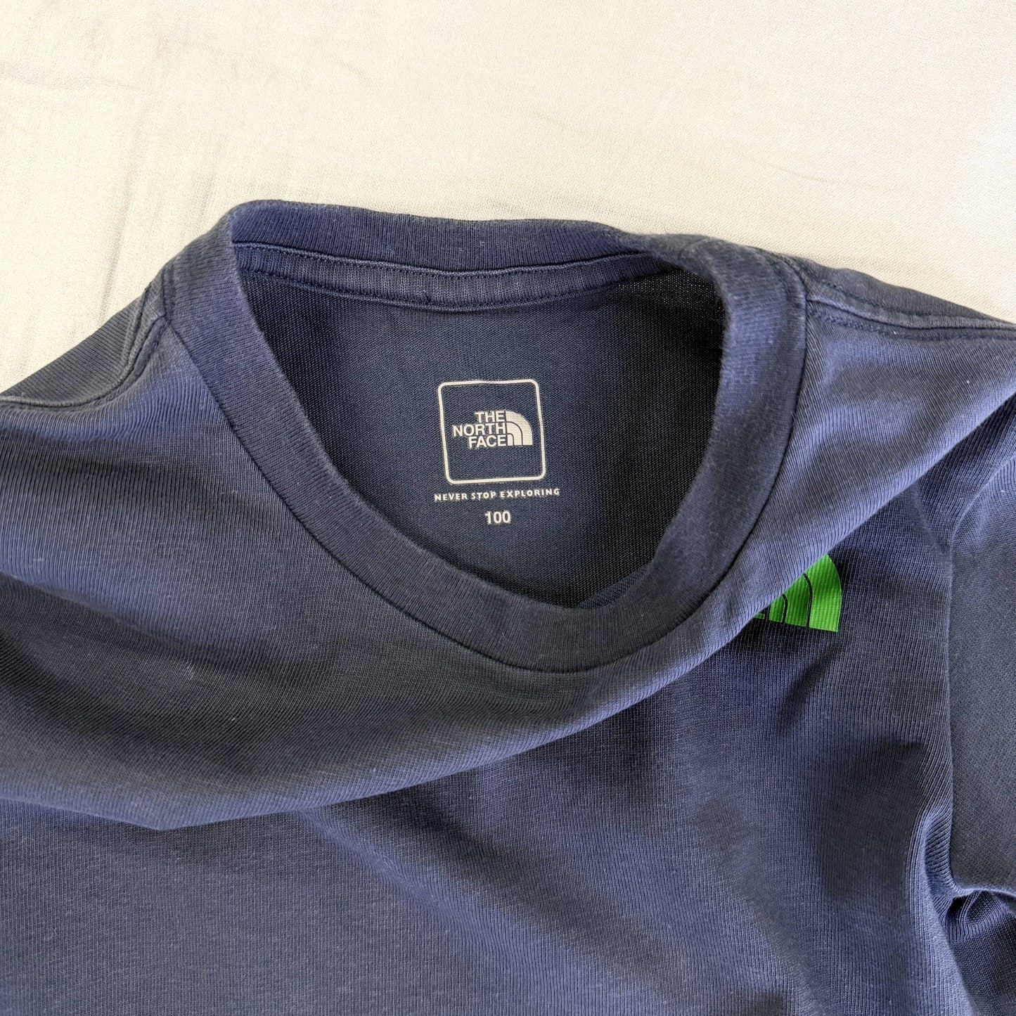 【美品】THE NORTH FACE 長袖カットソー ネイビー 100サイズ【クリーニング発送】