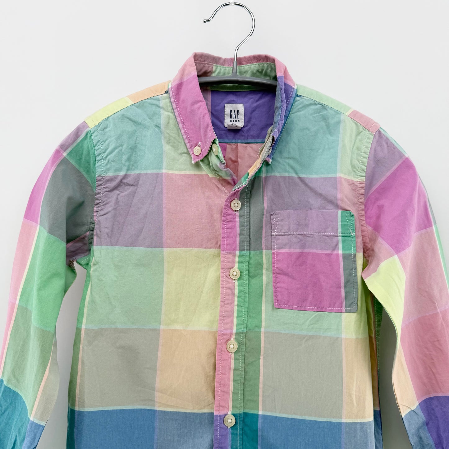 【ポニークリーニング公式】GAP KIDS 長袖シャツ チェック S（6-7）サイズ【クリーニング発送】