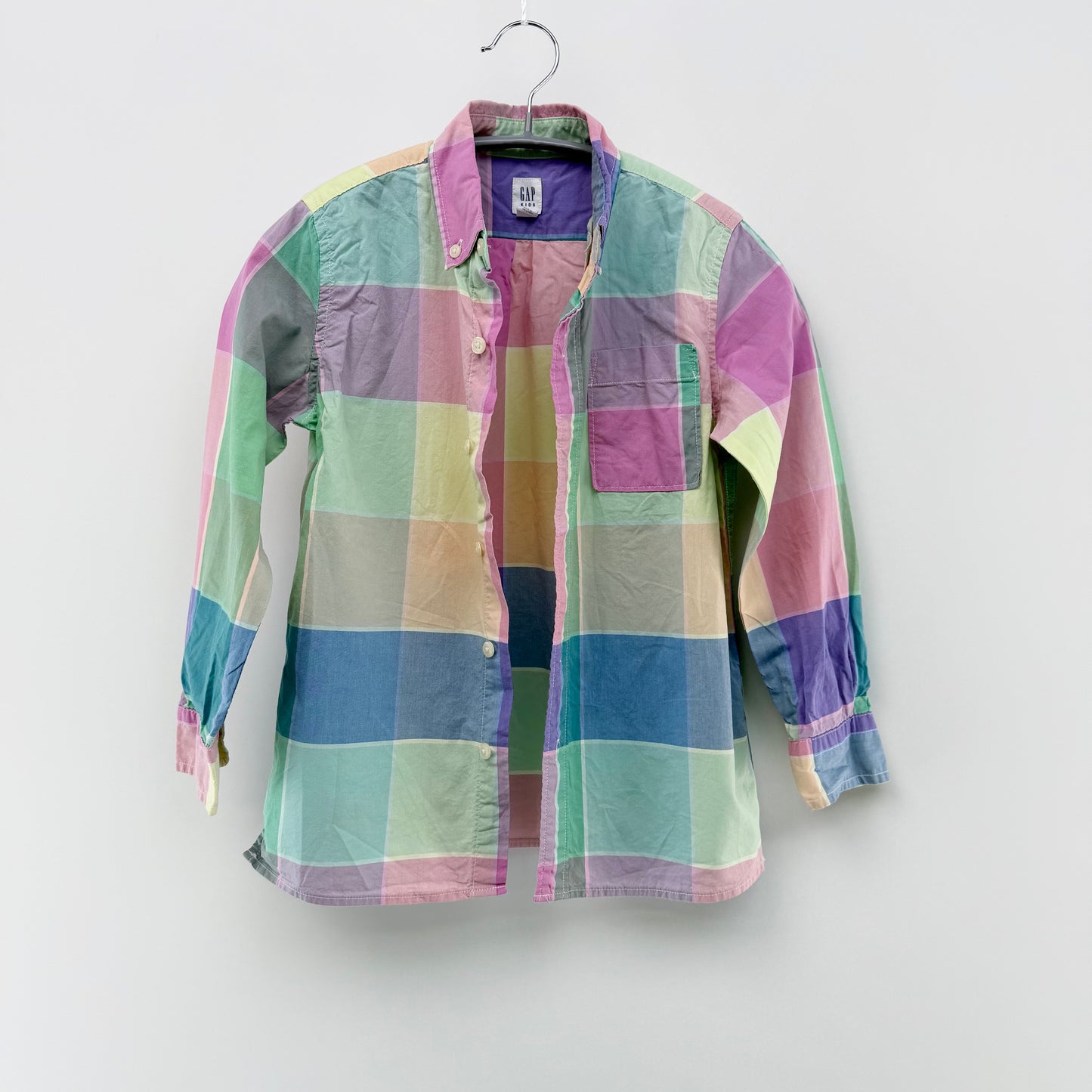 【ポニークリーニング公式】GAP KIDS 長袖シャツ チェック S（6-7）サイズ【クリーニング発送】