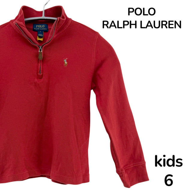 【美品】POLO RALPH LAUREN セーター レッド 6サイズ 【クリーニング発送】