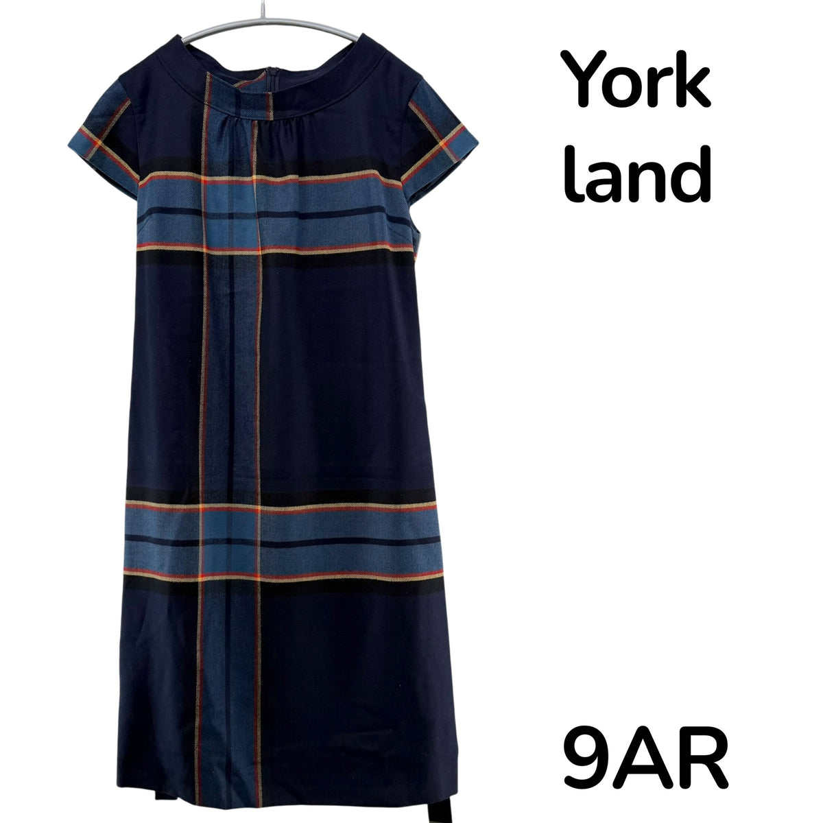 【美品】York land ワンピース ネイビー 9ARサイズ【クリーニング発送】