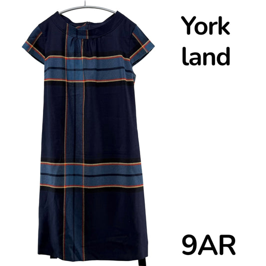 【美品】York land ワンピース ネイビー 9ARサイズ【クリーニング発送】