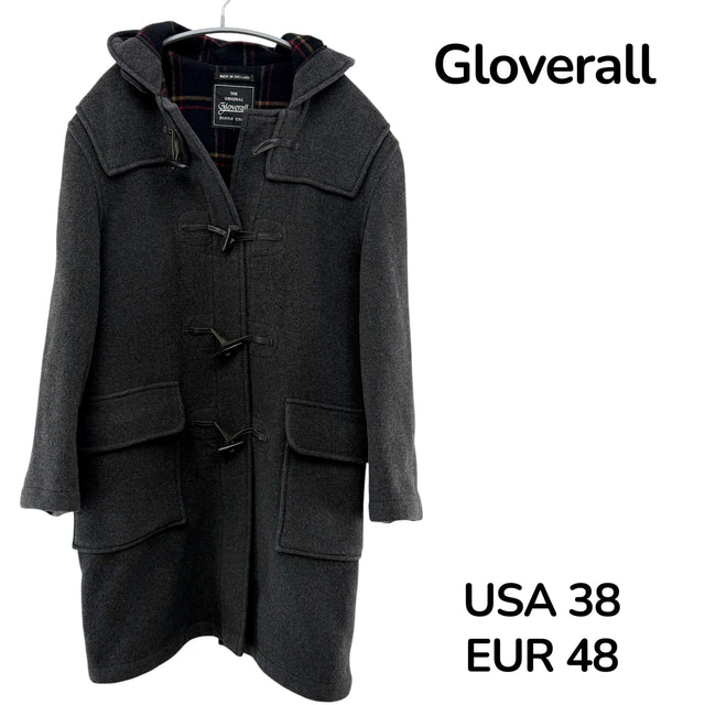 【美品】Gloverall ダッフルコート グレー USA38/EUR48【クリーニング発送】