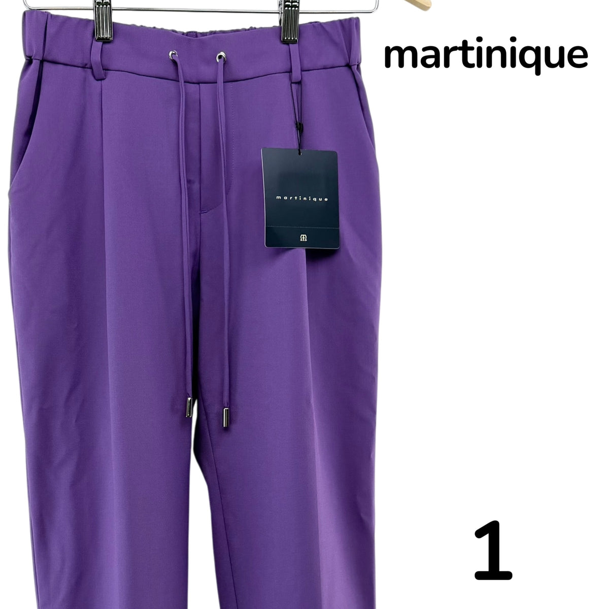 【新品タグ付】martinique カジュアルパンツ パープル 1サイズ【美品】