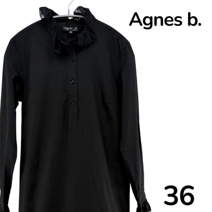 【美品】Agnes b. ロングワンピース ブラック 36サイズ【クリーニング発送】
