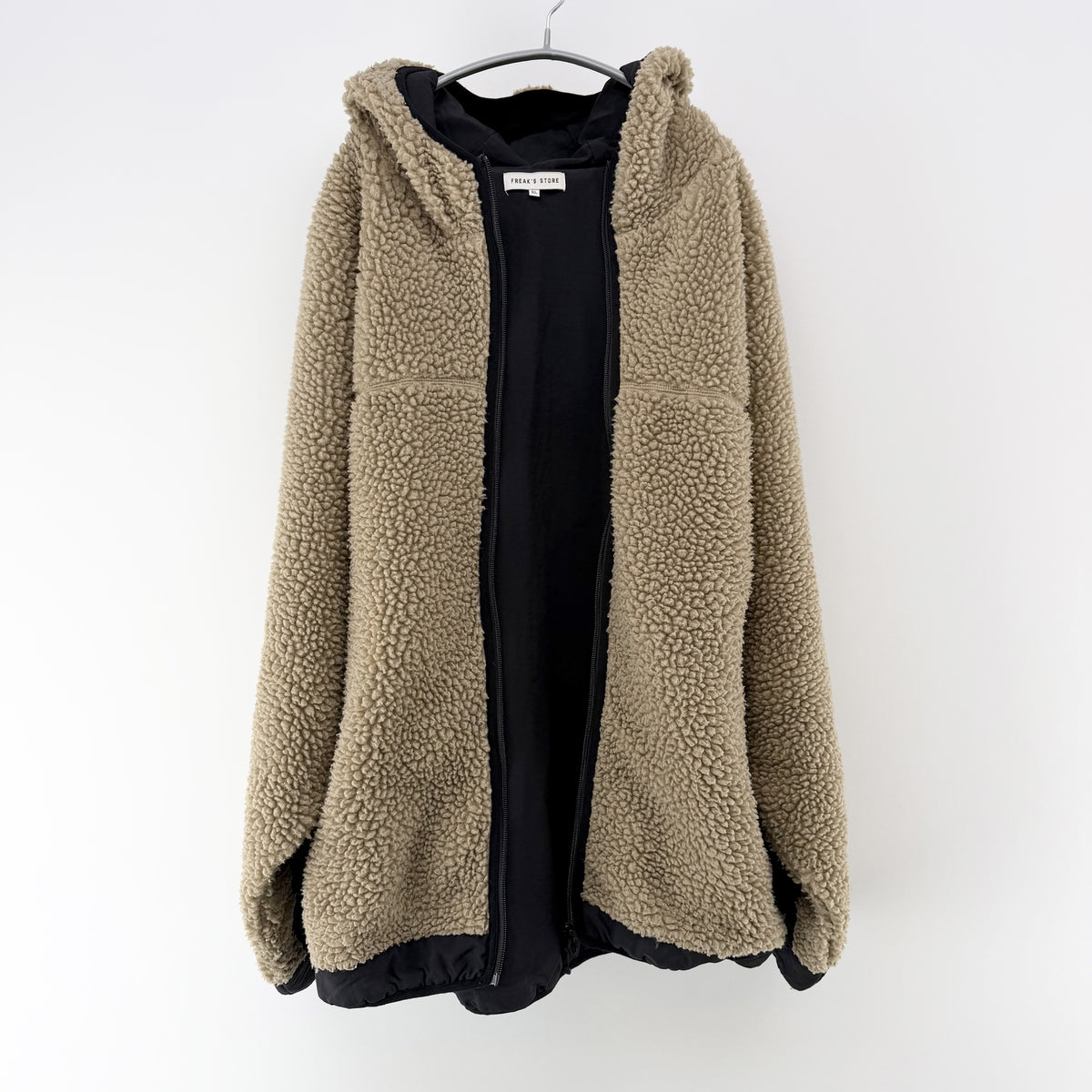 【美品】FREAK'S STORE フリースジャケット ベージュ XLサイズ【クリーニング発送】