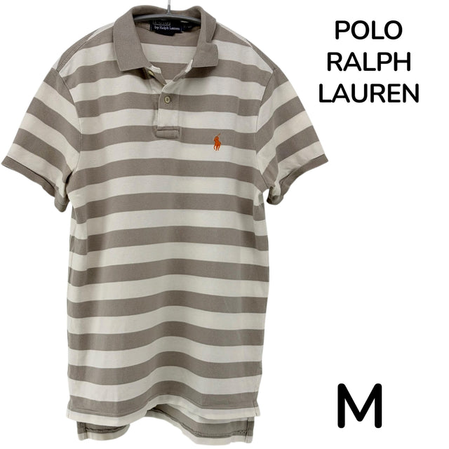 【美品】POLO RALPH LAUREN 半袖ポロシャツ ボーダー Mサイズ【クリーニング発送】