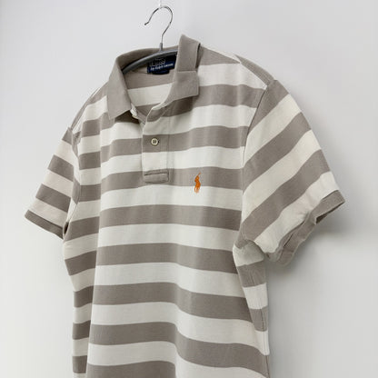 【美品】POLO RALPH LAUREN 半袖ポロシャツ ボーダー Mサイズ【クリーニング発送】
