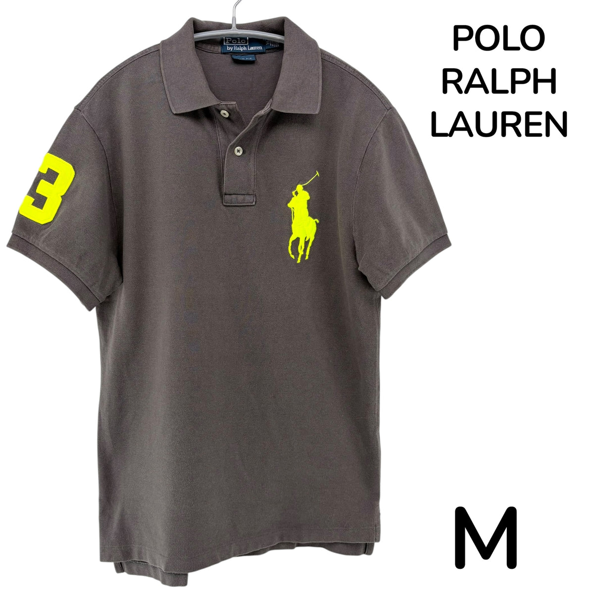 【美品】POLO RALPH LAUREN 半袖ポロシャツ ブラウン 茶【クリーニング発送】