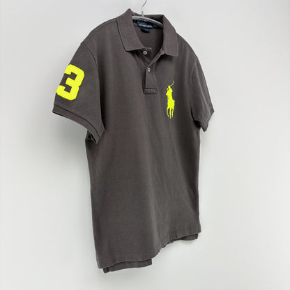 【美品】POLO RALPH LAUREN 半袖ポロシャツ ブラウン 茶【クリーニング発送】