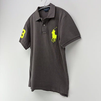 【美品】POLO RALPH LAUREN 半袖ポロシャツ ブラウン 茶【クリーニング発送】