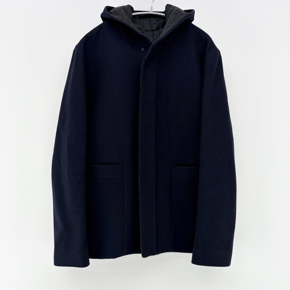 【美品】COS カシミヤ混ウールコート ネイビー 紺 46サイズ【クリーニング発送】
