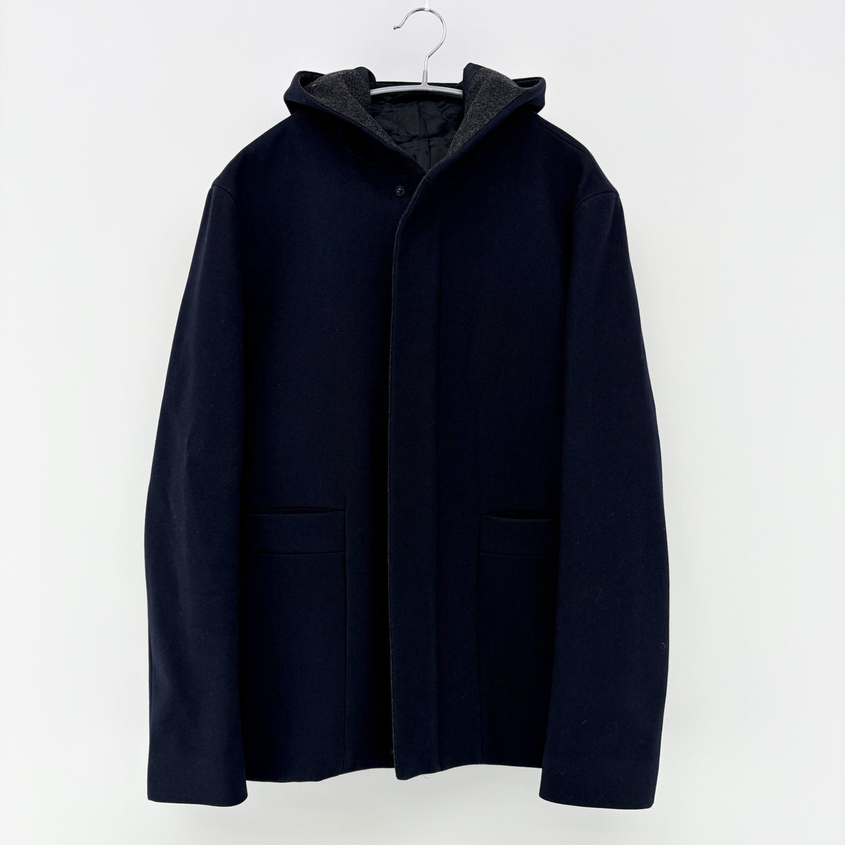 【美品】COS カシミヤ混ウールコート ネイビー 紺 46サイズ【クリーニング発送】