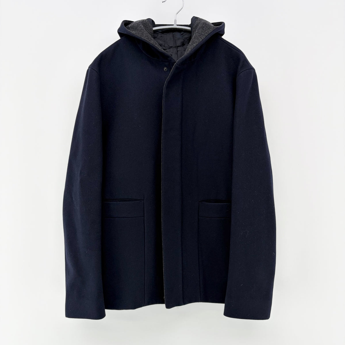 【美品】COS カシミヤ混ウールコート ネイビー 紺 46サイズ【クリーニング発送】