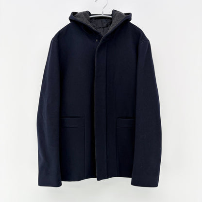 【美品】COS カシミヤ混ウールコート ネイビー 紺 46サイズ【クリーニング発送】
