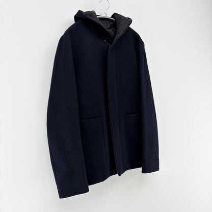【美品】COS カシミヤ混ウールコート ネイビー 紺 46サイズ【クリーニング発送】