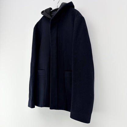 【美品】COS カシミヤ混ウールコート ネイビー 紺 46サイズ【クリーニング発送】