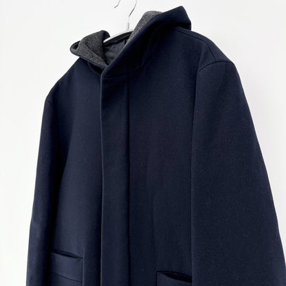 【美品】COS カシミヤ混ウールコート ネイビー 紺 46サイズ【クリーニング発送】