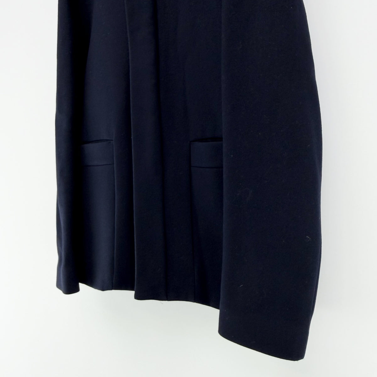 【美品】COS カシミヤ混ウールコート ネイビー 紺 46サイズ【クリーニング発送】