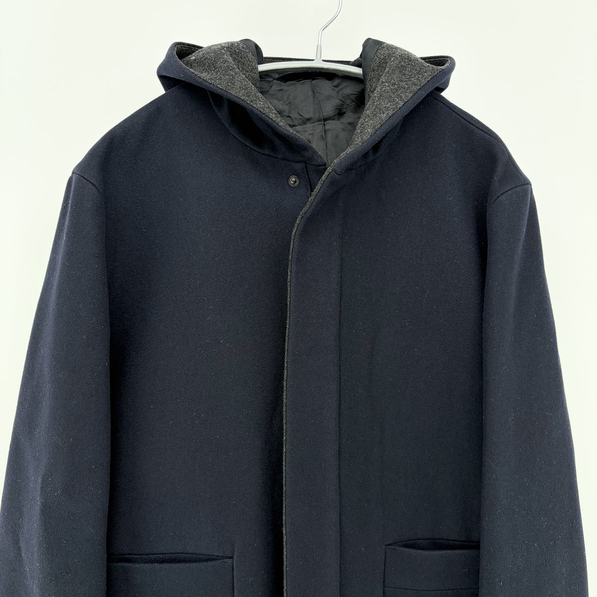 【美品】COS カシミヤ混ウールコート ネイビー 紺 46サイズ【クリーニング発送】