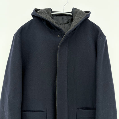 【美品】COS カシミヤ混ウールコート ネイビー 紺 46サイズ【クリーニング発送】