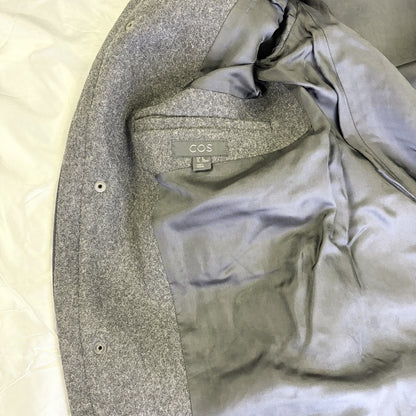 【美品】COS カシミヤ混ウールコート ネイビー 紺 46サイズ【クリーニング発送】