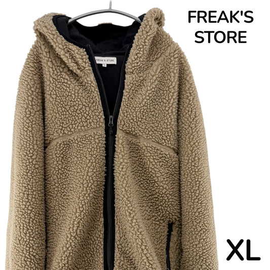 【美品】FREAK'S STORE フリースジャケット ベージュ XLサイズ【クリーニング発送】